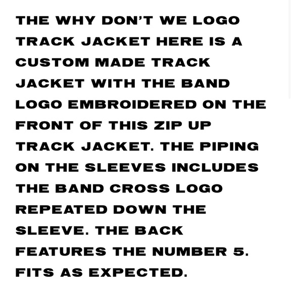 WHY DONT WE LOGO TRACK JACKET - Picture 7 of 8